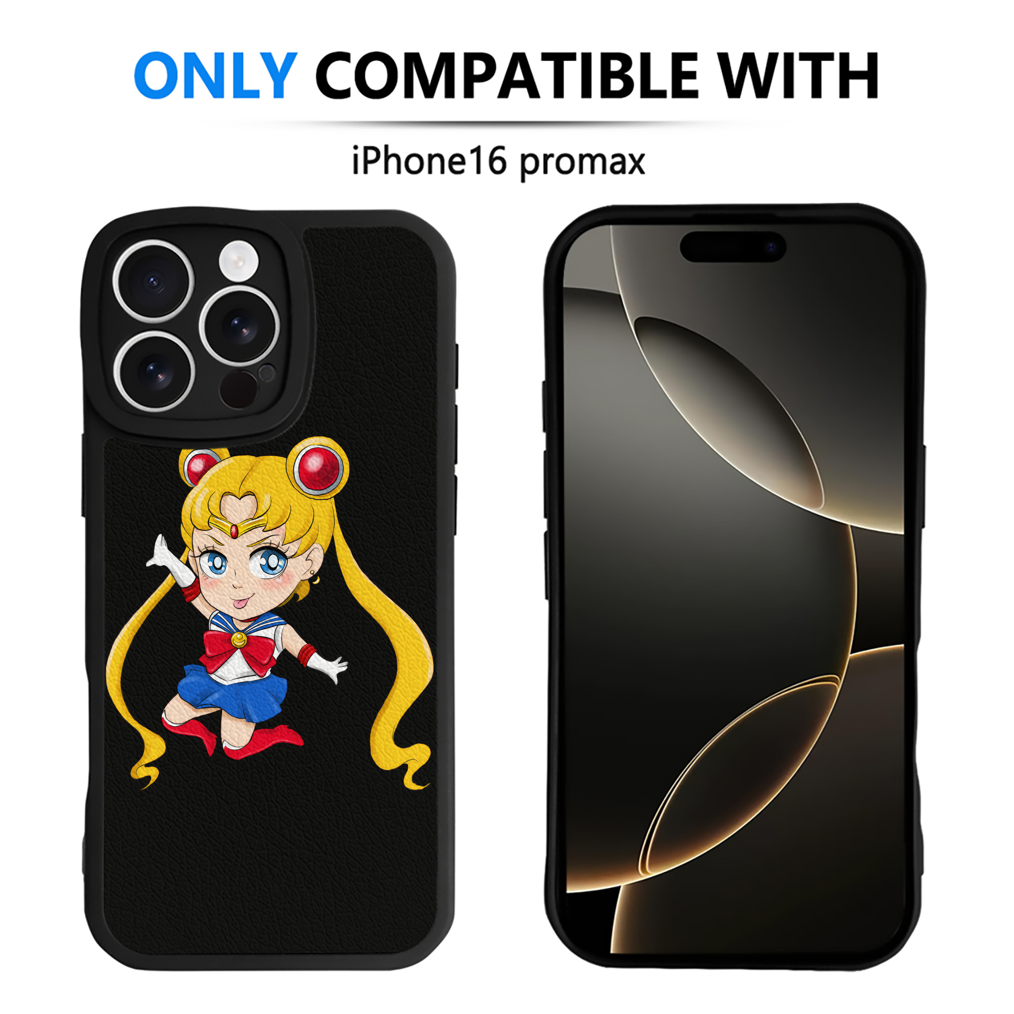 （画像用） 美少女戦士セーラームーン 月野 うさぎ つきの うさぎ Sailor Moon Tsukino Usagi 【iPhone 16シリーズ対応】シリコンスマホケース（レザー調） 材質：シリコン